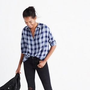Madewell Central Plaid Top